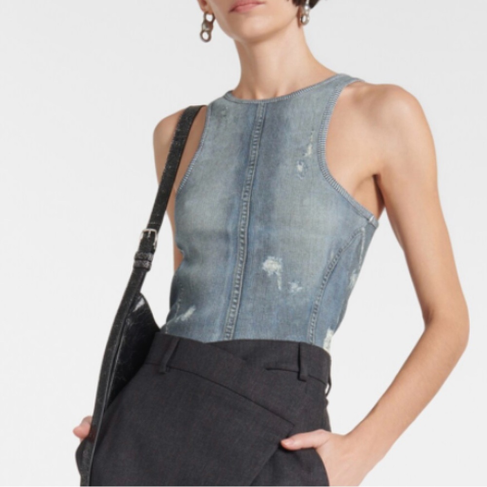 Acne Studios. Elaia denim top. Size M.